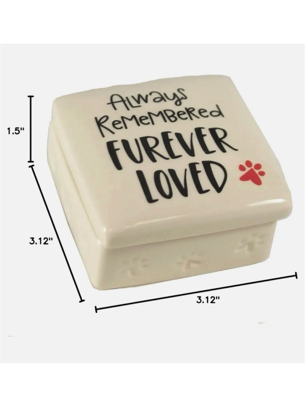 Pet Bereavement Keepsake Box "Always Remembered, Furever Loved" - NWT - Picture 5 of 5